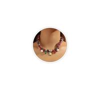 Sora Tuki Orange Bandana Necklace Red Heart Scarf Necklace with Charm Heart Pendant Pink Scarf Necklaces Chunky Flower Sun Pendant Green Christmas Bandana Charm Necklaces for Women Trendy Jewelry