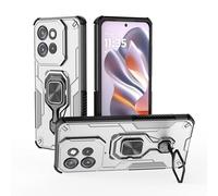 SORAKA Case for Motorola Edge 50 NEO with 360 degree rotatable metal stand magnetic iron piece for Magnetic Car Phone Mount Gray
