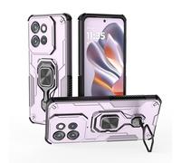 SORAKA Case for Motorola Edge 50 NEO with 360 degree rotatable metal stand magnetic iron piece for Magnetic Car Phone Mount Purple