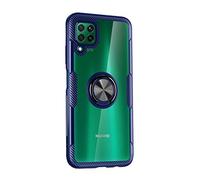 SORAKA Clear Case for Huawei P40 Lite 4G with 360 degree rotation Ring Holder Slim Fit Case Transparent acrylic Cover Silicone Bumper,with Metal Plate for Magnetic Car Phone Holder