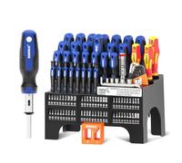 SORAKO 118Pcs Screwdriver Set Magnetic, Including Ratchet Screwdriver, Bits, Precision Screwdrivers, Insulated Screwdrivers, Voltage Tester, Magnetizer, Suitable for Home, Office, Farm Maintenance