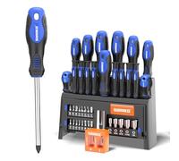 SORAKO 40 Pcs Professional Magnetic Screwdriver Set, Slotted & Phillips | Premium Cr-V steel tool set Comes with organizing storage racks for easy home & garage maintenance