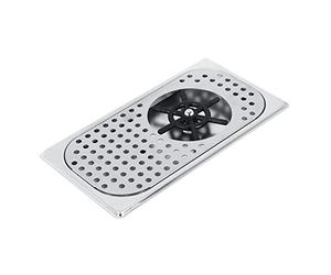 Sorand Cup Washer, 114mm Diameter 201 Stainless Steel Pitcher Rinser Practical Milk Tea Cup Washer Cleaner Glass Rinser G1/2in Thread Connector, for Hotel/Coffee Shop/Home