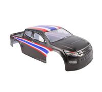 Sorandy 1/10 Scale RC Car Body Cover, Painted Polycarbonate Truck Bodies, Flag Pattern RC Cover for 26cm Wheelbase, Ideal for Cars & Trucks (Black)