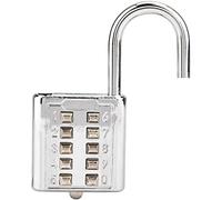 Sorandy 10-Digit Combination Password Padlock with Easy Unlocking Mechanism for Small Cabinets, Luggage, and Gym Lockers, Zinc Alloy, 75g