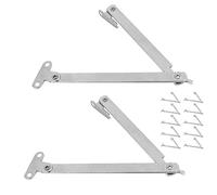 Sorandy 10pcs Durable Cabinet Lift Up Strut Support Hinge for Easy Access to High Storage, Metal, Plated, Maximum Load 15KG