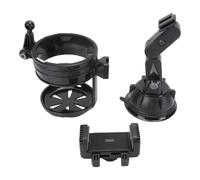 Sorandy 2 in 1 Car Cup Holder Phone Mount, 360° Rotating Strong Suction Stand, Anti Shake Mobile Phone Mount for 4-7.2 Inch Smartphones, Ideal for Truck, Excavator, Crane & Daily Commute (Short Rod