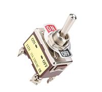 Sorandy 2 Position Toggle Switch Durable 5Pcs On OFF Toggle Switch 12mm Mounting 15A 250VAC For Industrial Control And Home Appliances