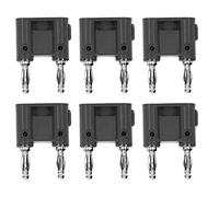 Sorandy 2 Way Banana Plug Connectors Durable and Compact for Electronic Instruments Industrial Equipment Brass 10 Pcs (Black)