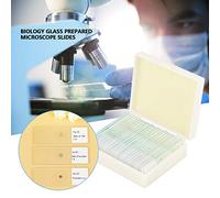 Sorandy 25pcs Premium Biology Glass Prepared Microscope Slides Lab Specimens for Students With Cedar Wood Box