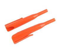 Sorandy 2Pcs Carpenter Pencil Cover with Clip, Durable & Slip Proof Design, Deep Hole Marker Accessory for Woodworking & Projects, Made of ABS (Orange)