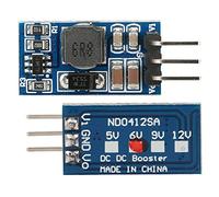 Sorandy 2Pcs DC DC Boost Converter Module, High-Efficiency Step Up Regulator for Battery-Powered Devices, 5V, 6V, 9V, 12V Output, Ideal for Toy Cars and LED Motors (6V)