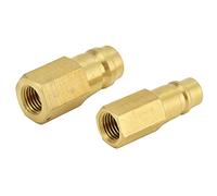 Sorandy 2Pcs R134A Air Conditioning Adapter, Brass High Pressure Converter Coupler with Good Sealing, Ideal for AC Connection