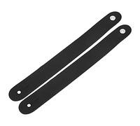 Sorandy 2Pcs Retro PU Leather Guitar Neck Strap Button for Acoustic Electric Ukulele Protect Neck Fix Strap for Music Enthusiasts Black 8.3 X 0.9in