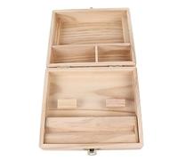 Sorandy 4 Compartments Wooden Box Deep Sections and a Pocket Lid Storage Organizer for Jewelry Cigarette Rolling Trays Storage Decorative Box, Rolling Large Tray Storage Box, SORANDYRP10WKG7O4