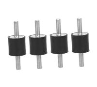Sorandy 4pcs M6 Rubber Mounts, Anti Vibration Silentblock Bobbins, Damping Elements for Noise Control, Ideal for Air Compressors & Engines (VV20*20 M6*18)