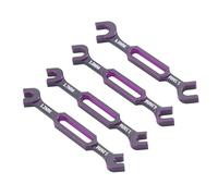 Sorandy 4PCS RC Wrench, Premium Aluminum Alloy Turnbuckle Nut Ball Joint Remover Tool, 3.0, 3.2, .5, .7, 4.0, 5.0, ., 6.0mm Sizes Tool for RC Car, Boat, Drone, Crawler, Truck (Purple)