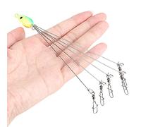Sorandy 5 Arms Alabama Umbrella Rig Fishing Lures for Freshwater Anglers, Durable Metal and Plastic, 21cm Length, Includes Snap Swivels (2)