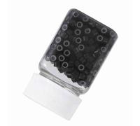 Sorandy 500PCS 5MM Hair Extension Rings Beads Links Loops with Soft Silicone Lining - Human Hair Tools - 5 Colors (Black)