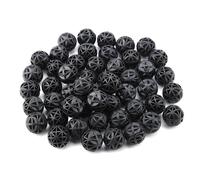 Sorandy 50Pcs Bio Porous Filter Balls for Fish Tank and Aquarium, Lightweight Biochemical Filtration Material, Restore Water Quality, PVC Black (26mm with cotton)