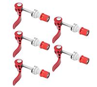 Sorandy 5pcs Durable Aluminum Alloy Seatpost Clamps Quick Release for Universal Bicycles Easy Install Bike Accessories (Red)