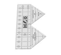 Sorandy 90 Degree Sewing Ruler for Sewing, Quilting, 10.5in | Clear Double Strip Design, Acrylic Quilting Template Ruler for Garment Makers, Quilters & DIY Projects