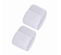 Sorandy Adjustable Shin Guard Strap for Soccer & Running, Durable Elastic Bandage Tape Fastener, Nylon Material, 2 Units (White)