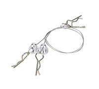 Sorandy Anti Lost Body Shell Clip Pins for 1/10 RC Car, Durable Metal Clips, Secure Fitting, Easy Installation, 2pcs Black (Silver)