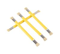 Sorandy Anti-Static Hard Brush Mobile Phone Repairing Tool for Mainboard Cleaning, 4PCS Insulating Double-Headed Brush, 5.71" Length Hair Material, 2 Colors, for IC Cleaning (Yellow)