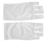 Sorandy Anti-UV Nail Art Glove UV Protection Glove for Manicure 8.7 X 3.9in for Nail Art Process (White)