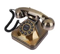 Sorandy Antique Telephone - Wired Landline Phone - Vintage Retro Wired Telephone - Big Keys for Home, Office, Hotel, Living Room Decoration - Bronze