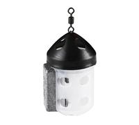 Sorandy Bait Feeder Cage for European Carp Fishin G, Black Lid | Precise Bait Release, Integrated Metal Weight, PP Plastic & Metal Earthworm Cage (30g)