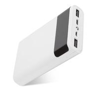 Sorandy Battery Storage Box DIY Power Bank Kit for Charging Mobile Phone Made of ABS Material Black KA4 5V2A Fit for All Models of Mobile Phone (White)