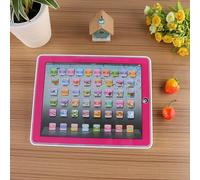 Sorandy Bilingual Educational Toy, Kids English Learning Machine Toy, Toddler Educational Tablet with Interactive Letter Word Modes Foldable Stand, Ideal for Baby Boys Girls (Pink)
