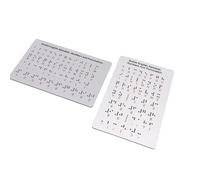 Sorandy Braille Alphabet Board, Laser Engraved Raised Letters Tool, Brushed Aluminum Learning Board with Durable Design, Ideal for Blind Beginners & Visually Impaired Students