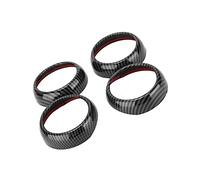 Sorandy Carbon Fiber Style Air Fit for Vent Trims Replacement Fit for Smart Fortwo 2015-2021, Durable A/C Outlet Cover for Car Interior Styling Carbon Fiber Color, 4pcs for Enhancing Visual Effect and