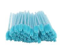 Sorandy Disposable Nylon Makeup Brush Mascara Wands Eyelash Eyebrow for Travel 50pcs Pink Purple Green Black (Light Blue)