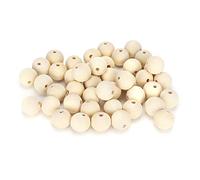 Sorandy DIY Crafting 100Pcs 25MM Wooden Beads Round Wood Beads with 5mm Hole Handmade Ideal Crafts Natural Wood for Various Decoration Projects