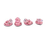 Sorandy Dog Sandals Non Slip Adjustable Bow Design for Summer Adventures Pet Shoes 4 Pack (3#)