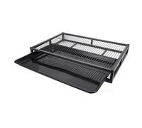 Sorandy Dog Training Toilet, Heavy Duty Iron Puppy Potty Tray Pee Pad Holder with Removable Splash Wall for Small Medium Dogs, Indoor Outdoor (M 25x25x10.5cm / 9.8x9.8x4.1in)