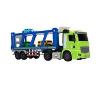 Sorandy Double Deck Transport Car Carrier Truck Toy, Play Vehicles Simulation, Kid Playset with 4 Race Cars, Lights & Sound, Ideal for Birthday