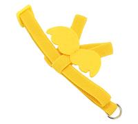 Sorandy Elastic Bird Harness, Latex Silk Feather Safe Design Lightweight Bird Leash with Chest Strap Comfy Handle, Ideal for Training Flying Walking Outdoor Backyard Use (Yellow)
