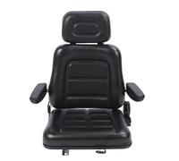 Sorandy Forklift Fit for Seat with Adjustable Headrest, Ergonomic Comfort 3 Level Adjustment for Dumper Mower, PVC Leather Black, 1 Kit (With armrest)
