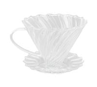 Sorandy Handcrafted Glass Coffee Dripper, Reusable Glass Pour Over Coffee Dripper with Handle for Cold and Hot Cafe Brewing, Compatible with Various Brewing Methods