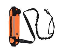 Sorandy Hands Free Dog Leash, Adjustable Reflective Waist Leash, Detachable Zipper Bag with Secure Attachment, Ideal for Walking, Jogging, Hiking & Training (Orange)