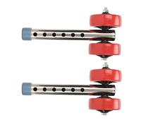 Sorandy Heavy Duty Walker Wheels Replacement Kit for Universal Walkers, Height Adjustable 6 Levels, Stainless Steel, 2 Units, Perfect for Indoor/Outdoor Use