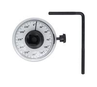 Sorandy High Accuracy Drive Angle Measure Tool Kit with Flexible Arms for Easy Cleaning Drive Degree Meter Set for Workshop Use 1/2in Adjustable Meter Black + White