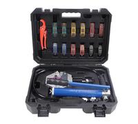 Sorandy Hydraulic AC Hose Crimper Set, 7PCS Different Sized Mold Crimper, Wide Range Crimping Tool with Reinforced Die Frame, Ideal for Small Large Diameter Hoses, Eliminates Extra