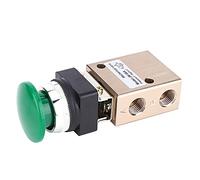 Sorandy JM-06A Pneumatic Mechanical Valve, Spring Return Push Button, 2 Position 3 Way Valve for Air Control, Aluminum Alloy, PT1/4in Size