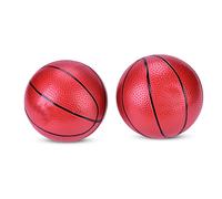 Sorandy Kids' Dark Red Basketball Toy for Hoops and Jumping, 2 Pack Balls for Outdoor Play, Soft Plastic Baby Balloon Balls for Children